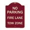 Signmission No Parking Fire Lane Tow Zone K-1645 Heavy-Gauge Aluminum Sign, 24" x 18", BU-1824-23733 A-DES-BU-1824-23733 - alternate 1